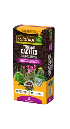 Solabiol Tercac6 | Terreau Cactées Et Plantes Grasses | 6l | Croissance Vigoure