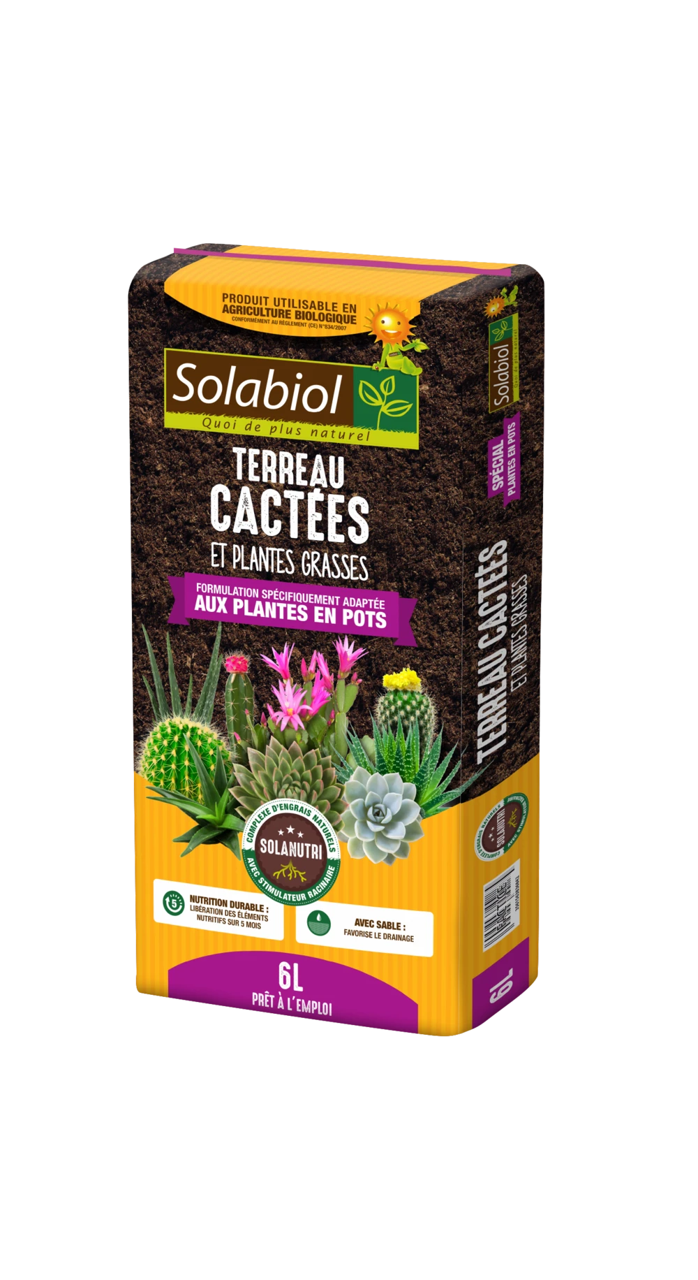 Solabiol Tercac6 | Terreau Cactées Et Plantes Grasses | 6l | Croissance Vigoure