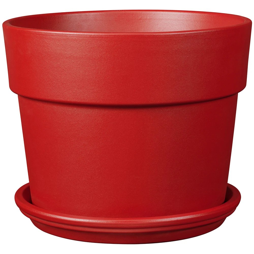 Kit Pot Perfetto Bigband Avec Soucoupe Coloris Piment Ø.39cm
