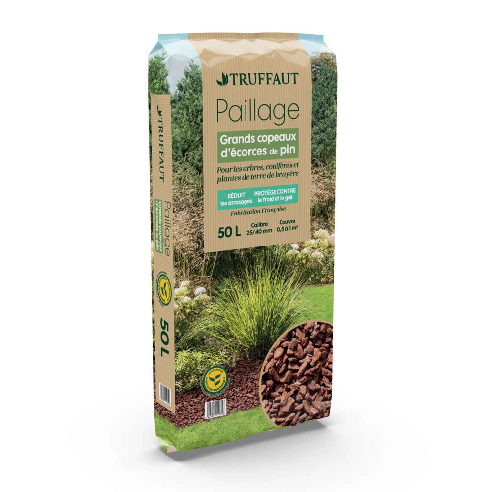 Paillage D'écorces De Pin Grands Copeaux Calibre 25/40 Mm - Sac De 50L – Image 2