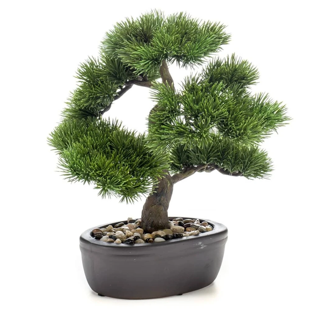 Emerald Bonsaï Pinus Artificiel Sur Plaque Marronne 32 Cm – Image 2