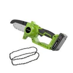 Pack Tronçonneuse Sans Fil 240w + Lot De 2 Chaînes-vert