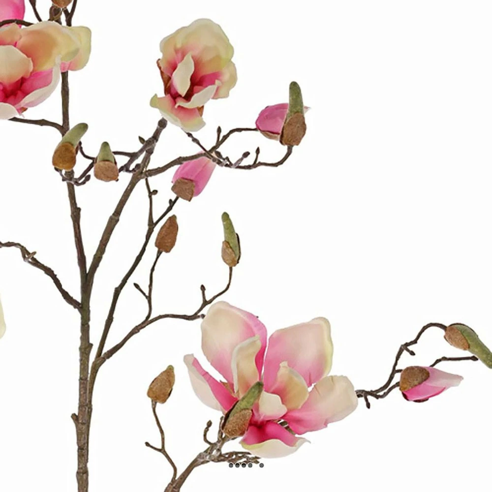 Branche De Magnolia Artificiel 4 Fleurs 22 Boutons H 107 Cm Rose Pâle - Couleur: – Image 3