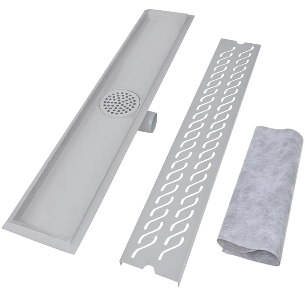 VIDAXL Drain De Douche Linéaire 730 X 140 Mm En Acier Inoxydable – Image 3