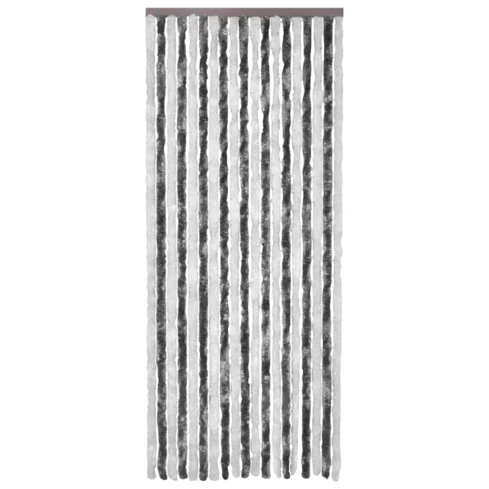 VIDAXL Moustiquaire Gris Et Blanc 56x200 Cm Chenille