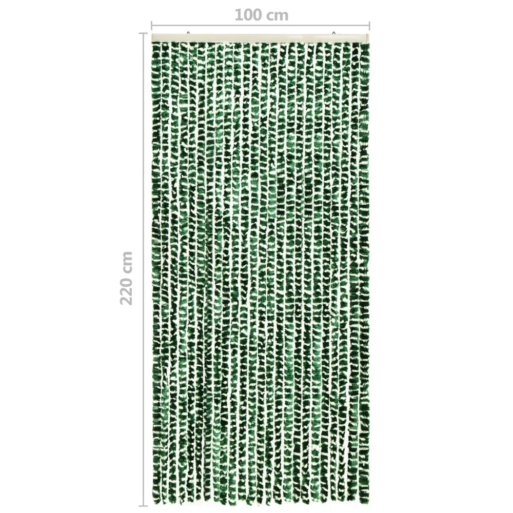 VIDAXL Moustiquaire Vert Et Blanc 100x220 Cm Chenille – Image 6