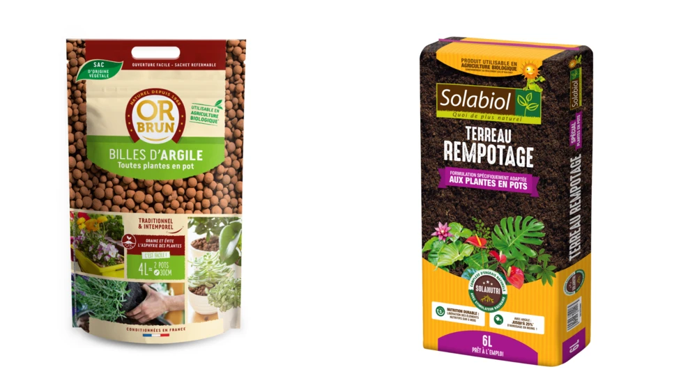 Solabiol Pack Terreau Rempotage 6l + Billes D'argile 4l | Pack Complet Terreau