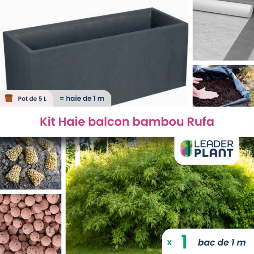 Kit Brise-vue Balcon Bambou Rufa 5 L – Image 2