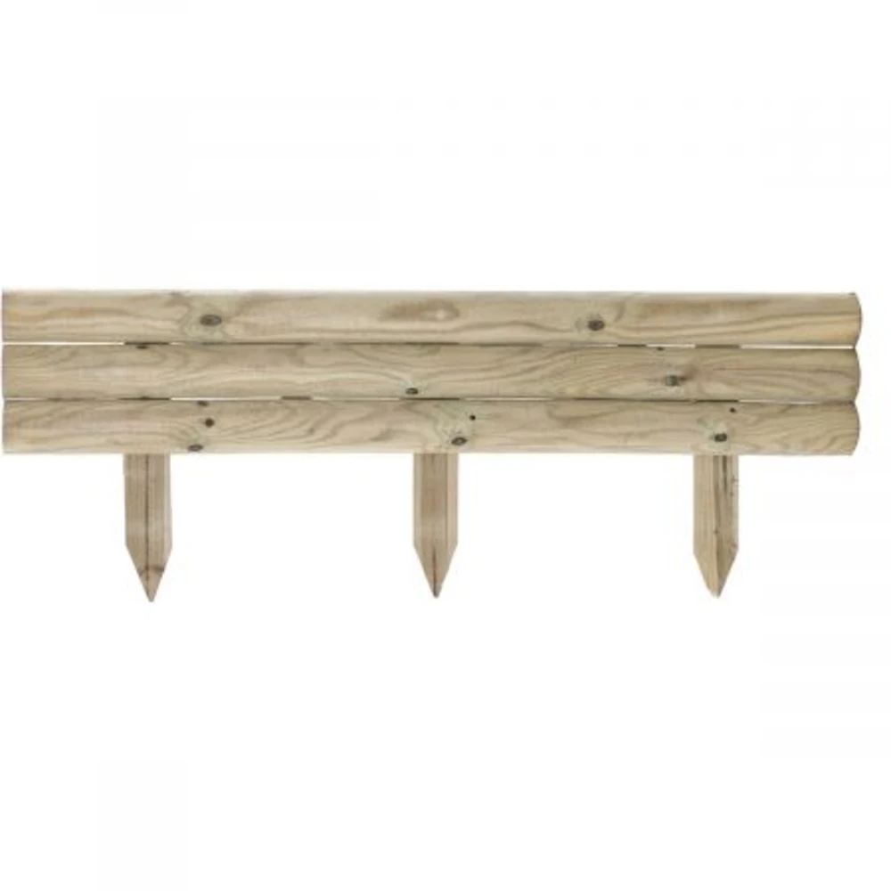 Bordure Droite - Retenue De Terre Traverse En Bois - 110xH.40 Cm