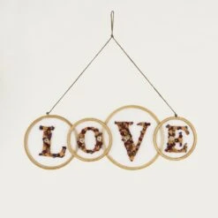 Fleurs Séchées Suspension Murale 86x2x33cm