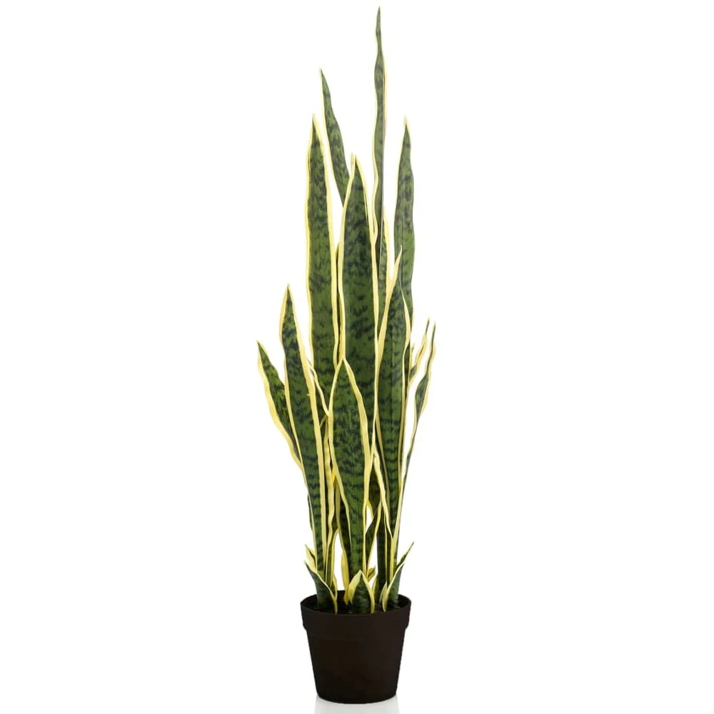 Emerald Plante Artificielle Sanseveria En Pot En Plastique 97 Cm – Image 2